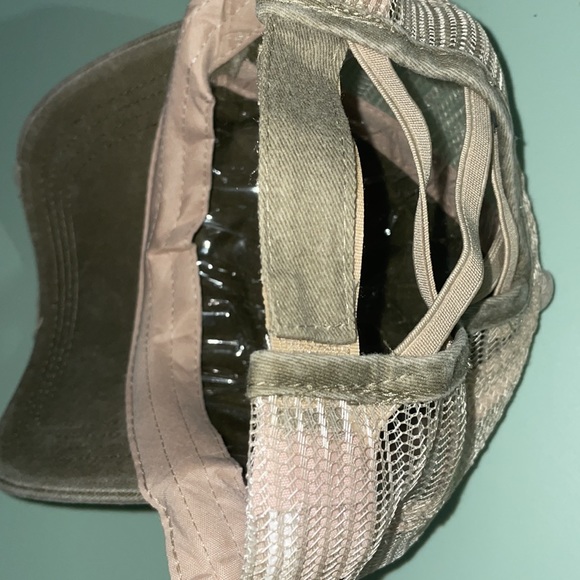 Washed Baseball Cap Distressed Ripped Criss Cross Ponytail Cap - Picture 4 of 4